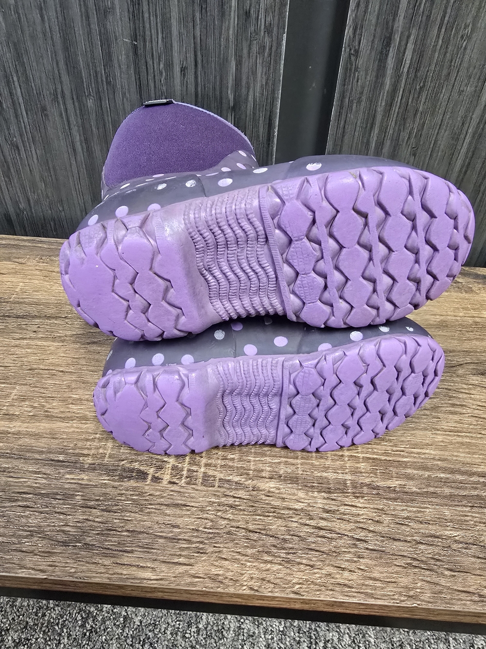 Bogs Kids Purple Polka Dot Waterproof Rain Boots - Picture 6 of 6